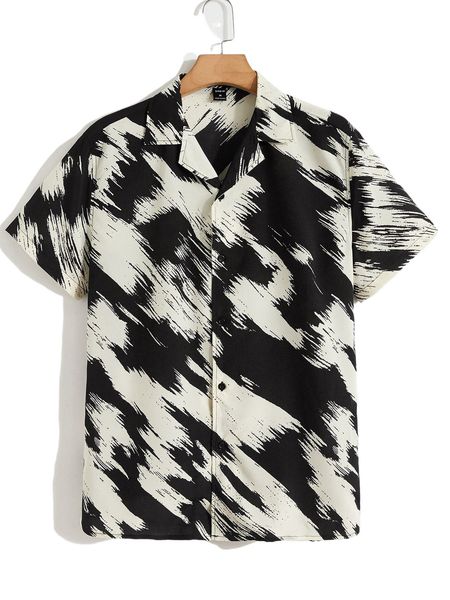 

men two tone shirt q9v8#, White;black