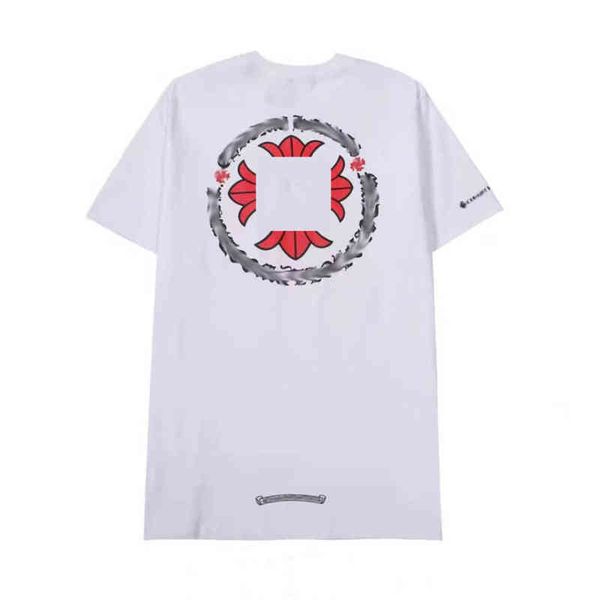 

men's ch luxury t shirts summer brand man t-shirt fashion women cross sanskrit tees letter horseshoe short sleeve designer tshirts boy, White;black
