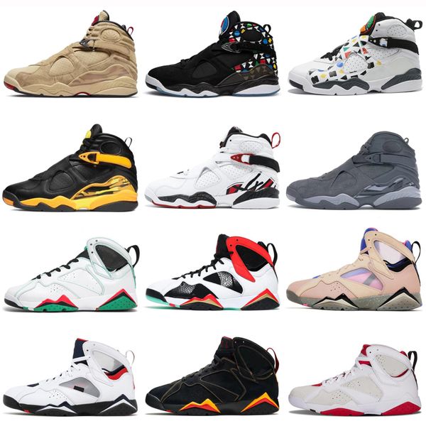 

8 8s women men basketball shoes doernbecher taxi rui hachimura samurai white black chrome 7 7s mens trainers raid take flight playoff cool g