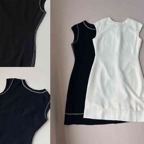 

casual dresses p275300 th2022 spring and summer 70 sleeveless dress for women, Black;gray