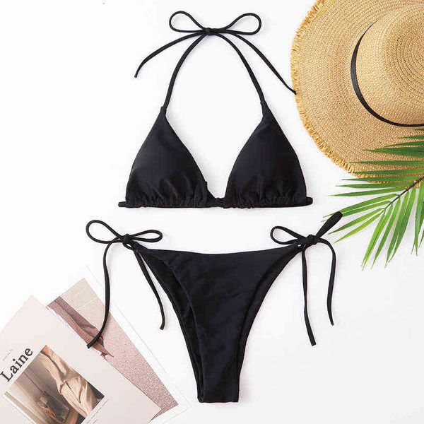 

bikini solid sexy, White;black