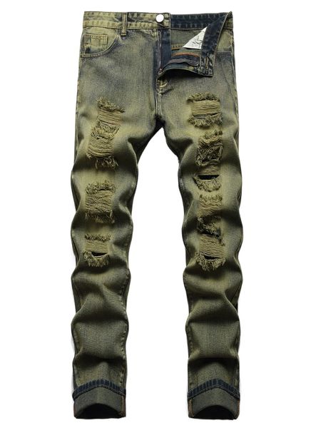 

men ripped tapered jeans e4xb#, Blue