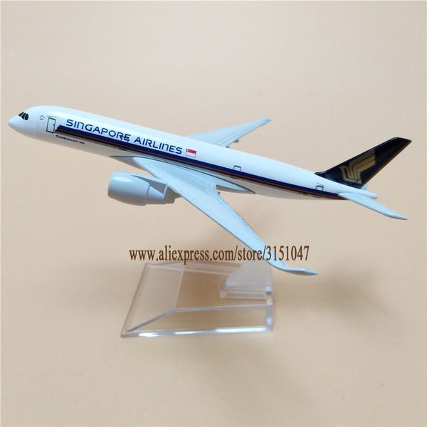 16 cm de liga de metal Air Sinore Airlines Airbus A350 Airplano Airways Airways Stand Stand Aircraft Gifts Y200104