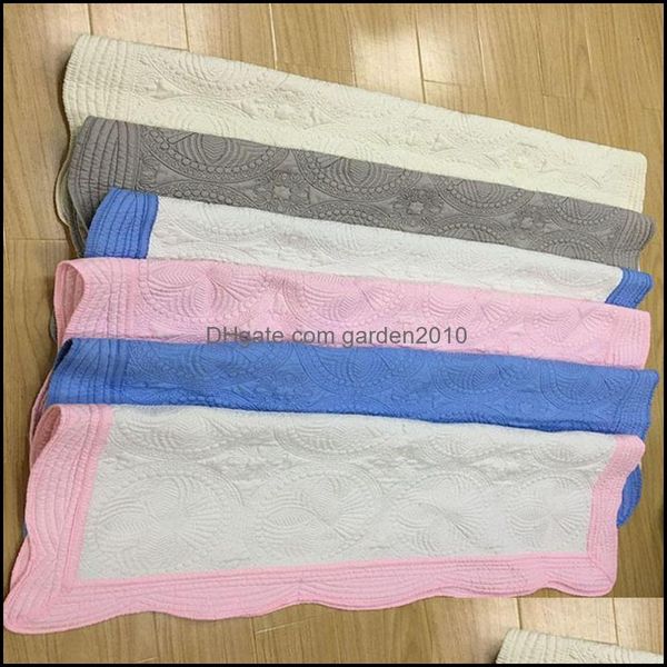 

blankets home textiles garden baby 100% cotton kids blanket scalloped quilted child infant swaddling summer supplies 6 designs 50pcs yw448