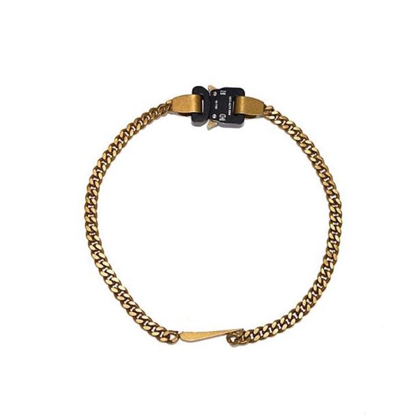 

2019 launch 1017 alyx studio logo metal chain necklace men women fashion bracelet hip hop outdoor street accessories festival gift2329, Silver