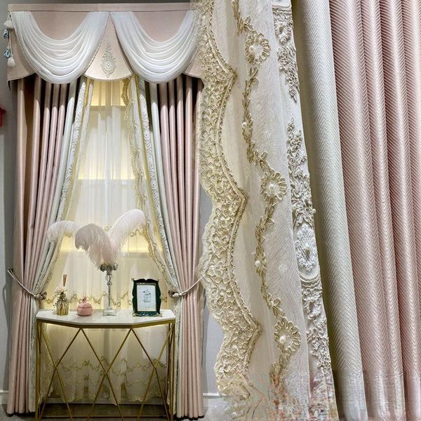 Vorhang Vorhänge Vorhänge für Wohnzimmer Extravaganter Meister im europäischen Stil Prinzessin Mädchen Luxus Elegant Hochpräzises Esszimmer Schlafzimmer