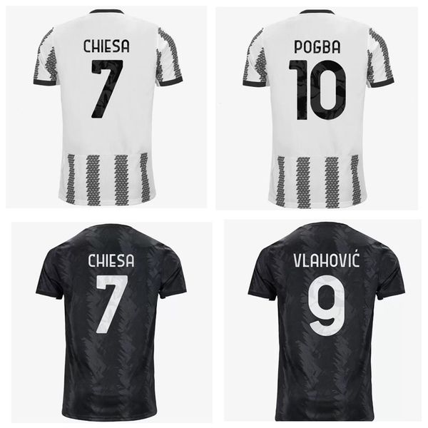 

22 23 pogba jerseys di maria vlahovic soccer jersey 2022 2023 fans player version football shirt bremer chiesa locatelli pellegrini maillot, Black;yellow