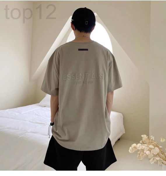 

men's t-shirts designer feel of god double thread essentials season 7 men's and women's short sleeves aun6, White;black