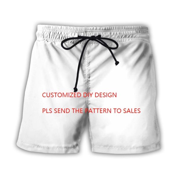 US-Größe Angepasst DIY 3D Gedruckt Mann Männlich Laufshorts Straße Tragen Elastische Taille Sommer Strand Kordelzug Jogger Hosen 220707