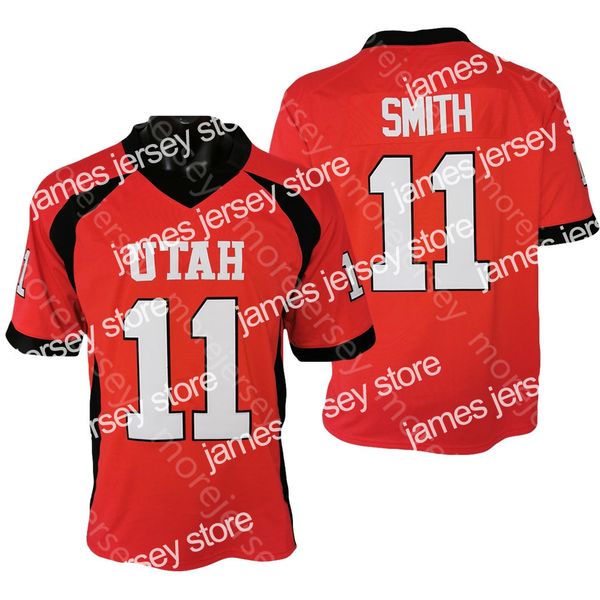 

new ncaa college utah utes football jersey alex smith red size s-3xl all stitched embroidery, Black;red