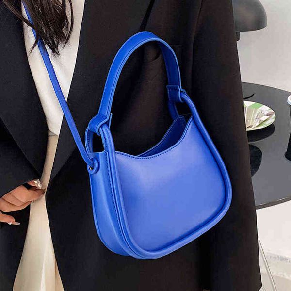 

fashion solid women shoulder crossbody bags clutch 2022 new luxury brand design handbag purses messenger totes g220509