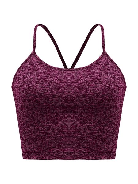 

plus marled print racerback cami o3pp#, Black