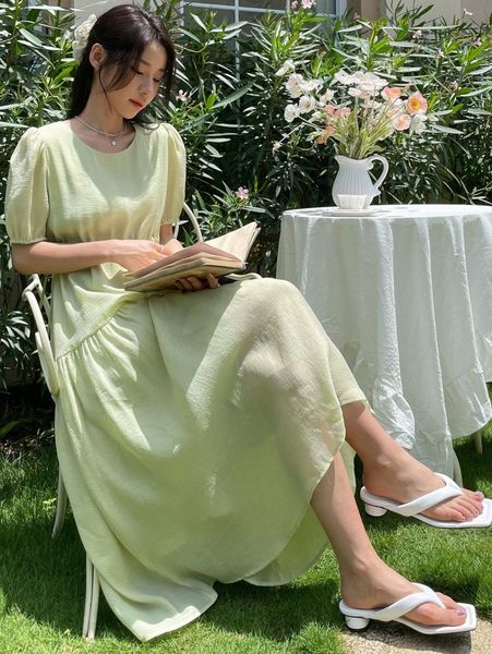 

dazy puff sleeve drawstring waist dress c2ov#, Black;gray