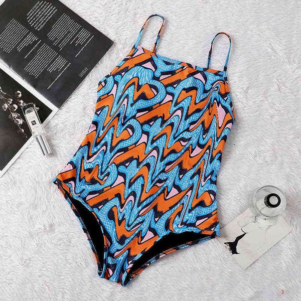 

one-piece slim letter fashion triangle women's swimsuit, White;black