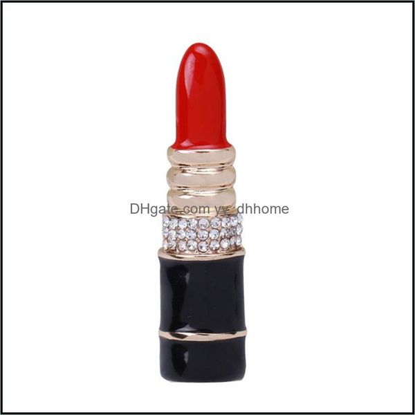 Pinos broches j￳ias marca de moda design shinestone Red Lip Brooch Festume de casamento para mulheres entrega 2021 5fvtl