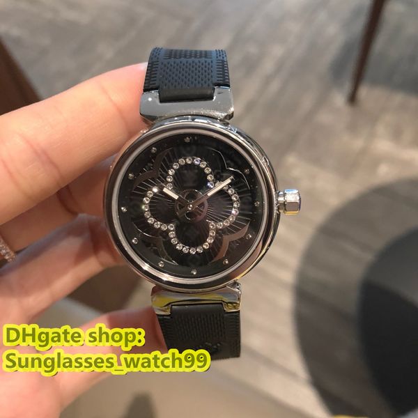 

watches luxury adita-losvtion 00147 luxurious 33mm perfectwatch four-leaf clover never fade quartz, Slivery;black