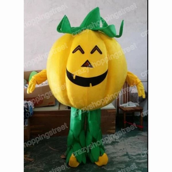 Halloween Pumpkin Mascot Costume de caráter de caráter de caráter de caça de adultos Tamanho do natal Carnival Party Outdoor Roupet Suits de publicidade