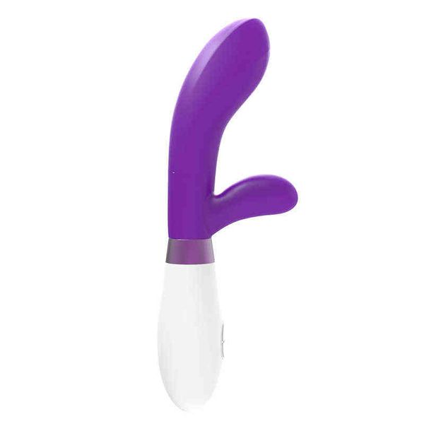 NXY Vibratoren 10 Modi G Fleck Dildo Kaninchen Vibrator Für Frauen Dual Vibration Silikon Wasserdichte Vaginale Klitoris Analmassagegerät Sex Toys 0407