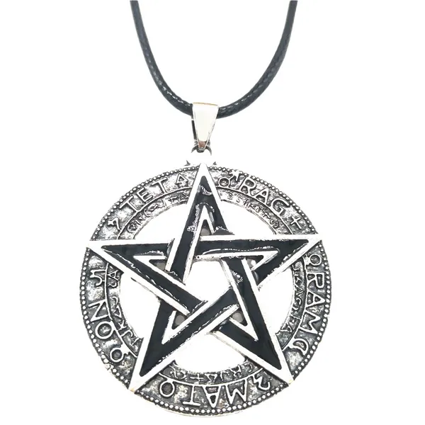 Ketten Nostalgie Wicca Pentagramm Pentagramm Anhänger Übernatürliches Amulett Wiccan Gothic Halskette Hexerei SchmuckKetten