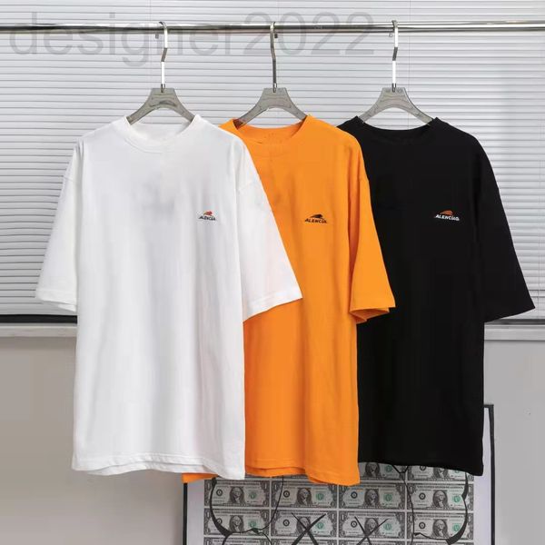 

men's t-shirts designer correct loose fit 22ss year of the tiger exclusive front and back letters head embroidered short sleeved t-shir, White;black