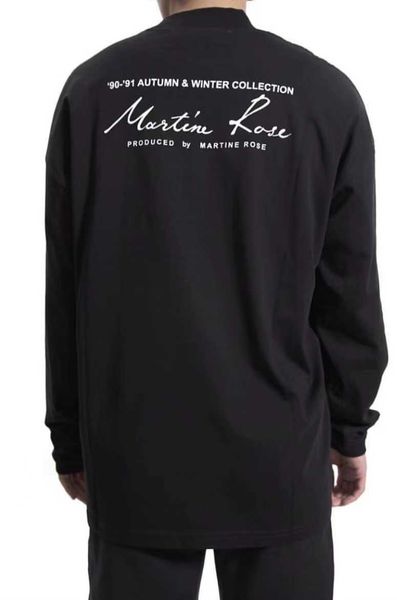 

men's hoodies two moons martine rose wang jiaer's same high neck long sleeve t-shirt ins super trend men's and women's b, Black