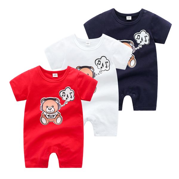 Yeni doğan bıçaklar bebek beyzbol bodysuits yaz bebek tulumları toddler kız tulum onesie 0-2 yıl yeni doğmuş kıyafetler