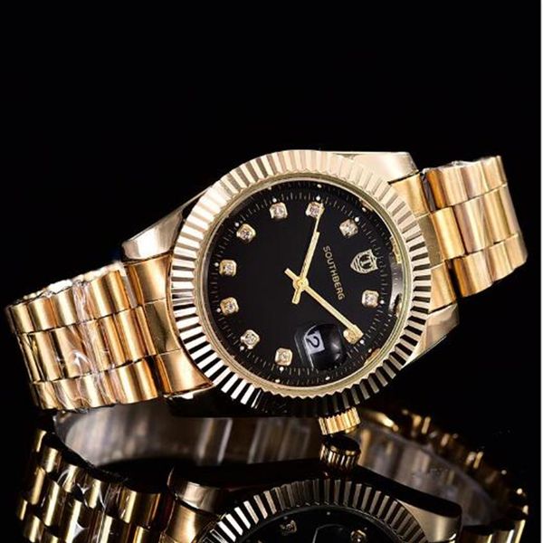 

relogio brand luxury watch men calendar black bay new designer diamond watches women dress rose gold clock reloj 231j, Slivery;brown