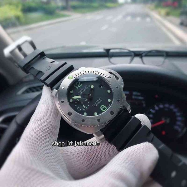 

luxury watches for mens mechanical wristwatch panera automatic chronograph function men designer, Slivery;brown