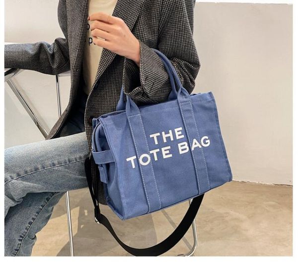 

cross body bags simple and fashionable diagonal literary fan letter printing large-capacity canvas one-shoulder women shopping bag 02362