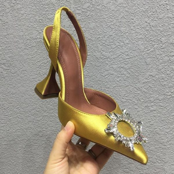 

designer sandals high luxury heeled shoes amina muaddi begum bow crystal-embellished buckle pointed toesl sunflower sandal summer footwear 1, Black