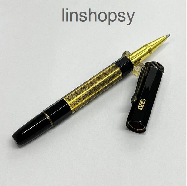 

fashion unique ballpoint pen heritage range egypt rush two-color special matel barrel roller ball pen stationery office ink iun3, Blue;orange