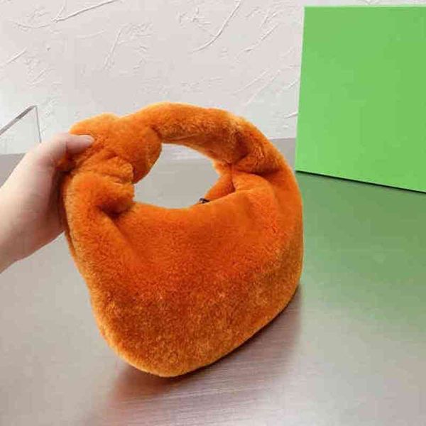 

shoulder bags knotted portable underarm bags women eco-friendly wool handbag designer female purses 220314