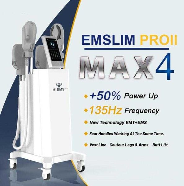 

salon use hiems max4 powerful body shape with rf 4 handles high intensity electromagnetic build muscle mÃºsculo built fat burning shaping