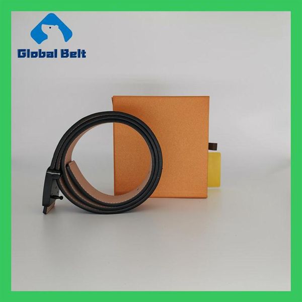 

men women belts 2021 fashion big buckle belt with box brown selling original classical mens womens plaid flower g324v, Black;brown