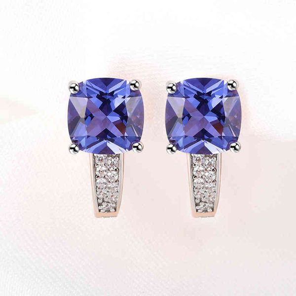 

925 sterling silver earrings tanzanite gemstone for women birthday gifts luxury delicate wedding fine jewelry rose gold plated, Golden