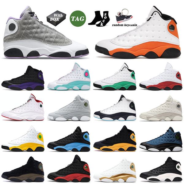 

2022 arrival mens retro basketball jumpman shoes 13 13s xiii starfish houndstooth starfish gold glitter red flint court purple men women tra