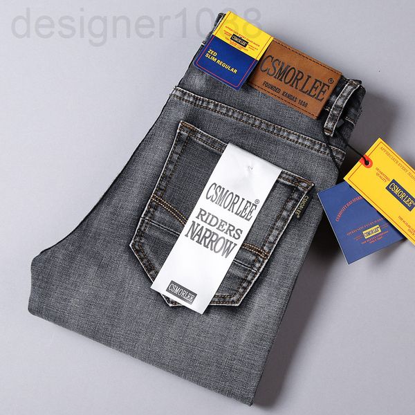 

men's jeans designer csmorlee spring jeans men's black slim straight fashion trend denim pants are versatile h9ty, Blue
