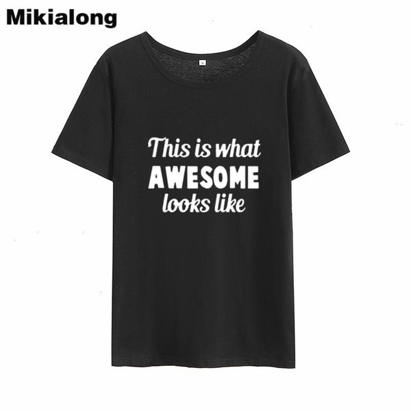 

this is what awesome looks like funny t shirts women short sleeve 100%cotton casual tumblr tee shirt, White