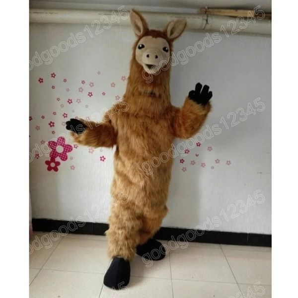 Leistung Lama Maskottchen Kostüme Halloween Fancy Party Kleid Cartoon Charakter Karneval Weihnachten Werbung Geburtstag Party Kostüm Outfit