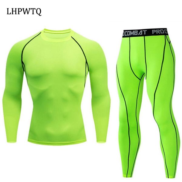 

new men's thermal underwear base layer thermal sportswear men's sports compression sportswear running tights long johns lj201008, Black;white