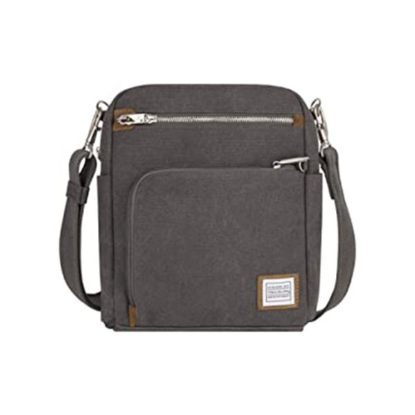 

anti-theft heritage tour bag pewter 11.5'' canvas crossbody bags