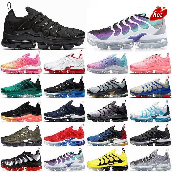 

2022 tn plus running shoes black atlanta cherry black royal digital camo hyper blue bleached bumblebee active fuchsia men women mint orange