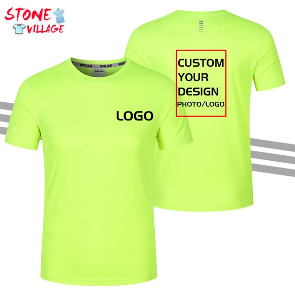 Secagem rápida personalizada o pescoço mangas curtas homens s executando camisetas de ginástica de ginástica de ginástica de ginástica Sportswear sportswear flash 220722