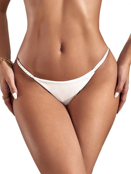 

sheer rhinestone studded thong g0zr#, Black;red