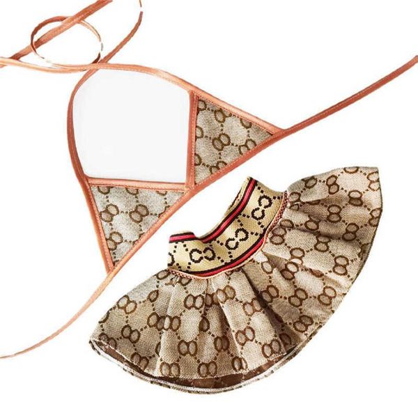 

pet bikini set dog cat bra skirt designer lace up bras puppy dog cats clothes302t
