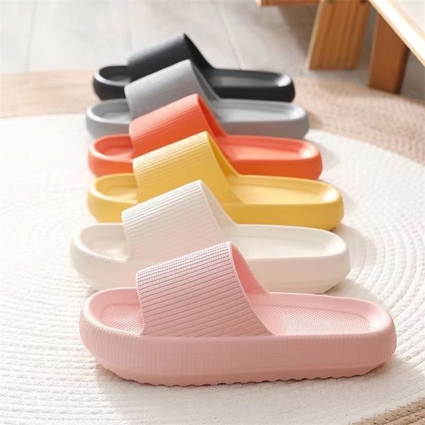 

antislip slides ladies mens home slippers summers thick platform womens sandals indoor bathroom beach eva soft shoes 220611, Black