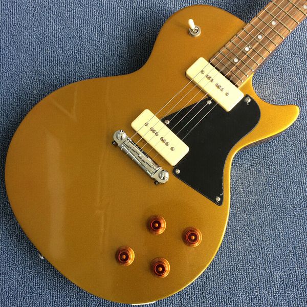 

diy brand new flat gold powder 6 string electric guitar