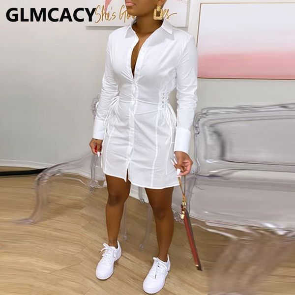 

women long sleeve slim button up shirt dress lace tunic mini 220618, Black;gray