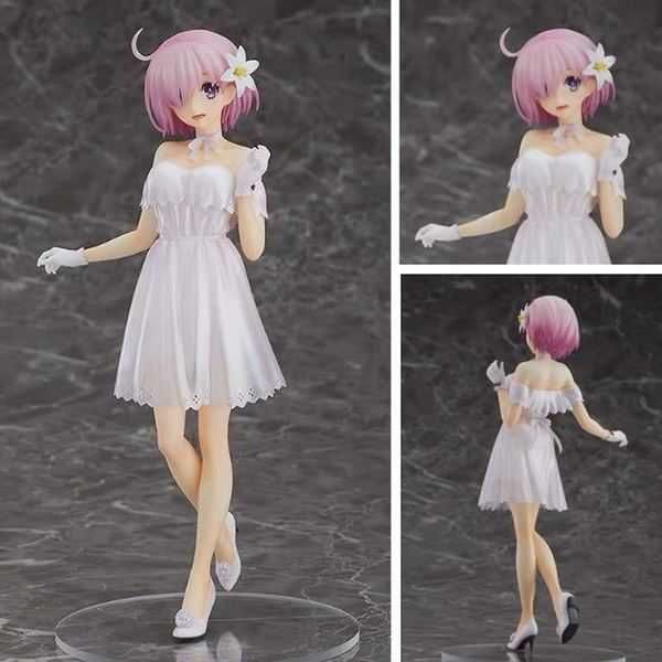 

huiya01 23cm japanese anime fate grand order shielder mash kyrielight pvc action figure toys collection model doll gift q0722