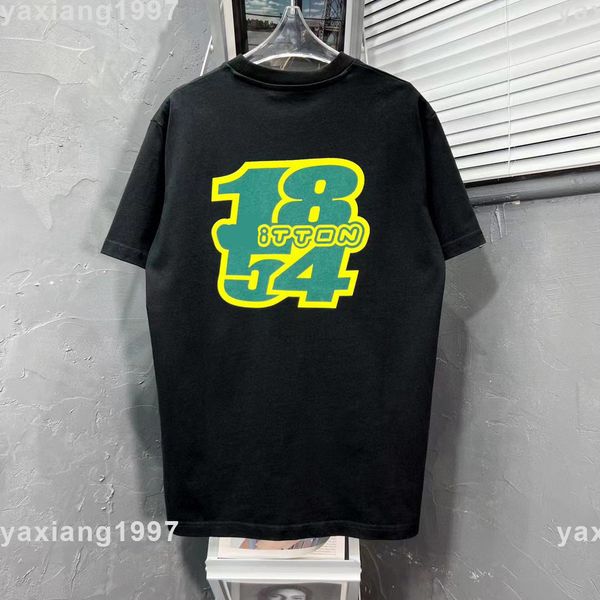 

2022ss spring and summer new shirt high grade cotton sweatshirts printing short pants sleeve round neck panel t-shirt size s-m-l-xl--xxxl, Black;brown